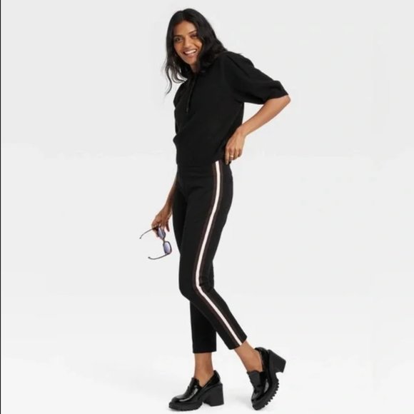 a new day Pants - NEW Skinny Ankle Dress Pants w Stripes on Side (A New Day)